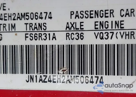 2010 Nissan 370Z from USA, damaged, VIN JN1AZ4EH2AM506474